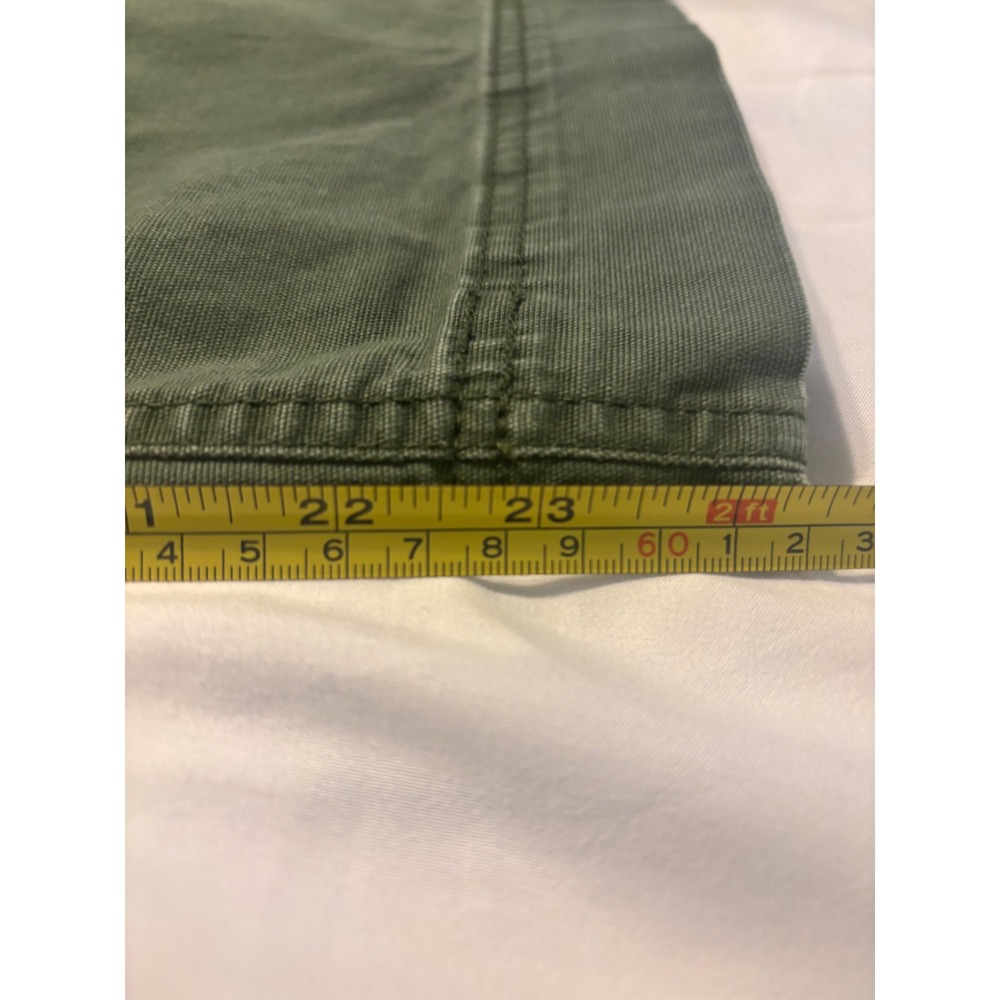 Old Navy Womens Plus Size 22 Olive Green Wide Leg Cropped Twill Pants Utility - Picture 9 of 9